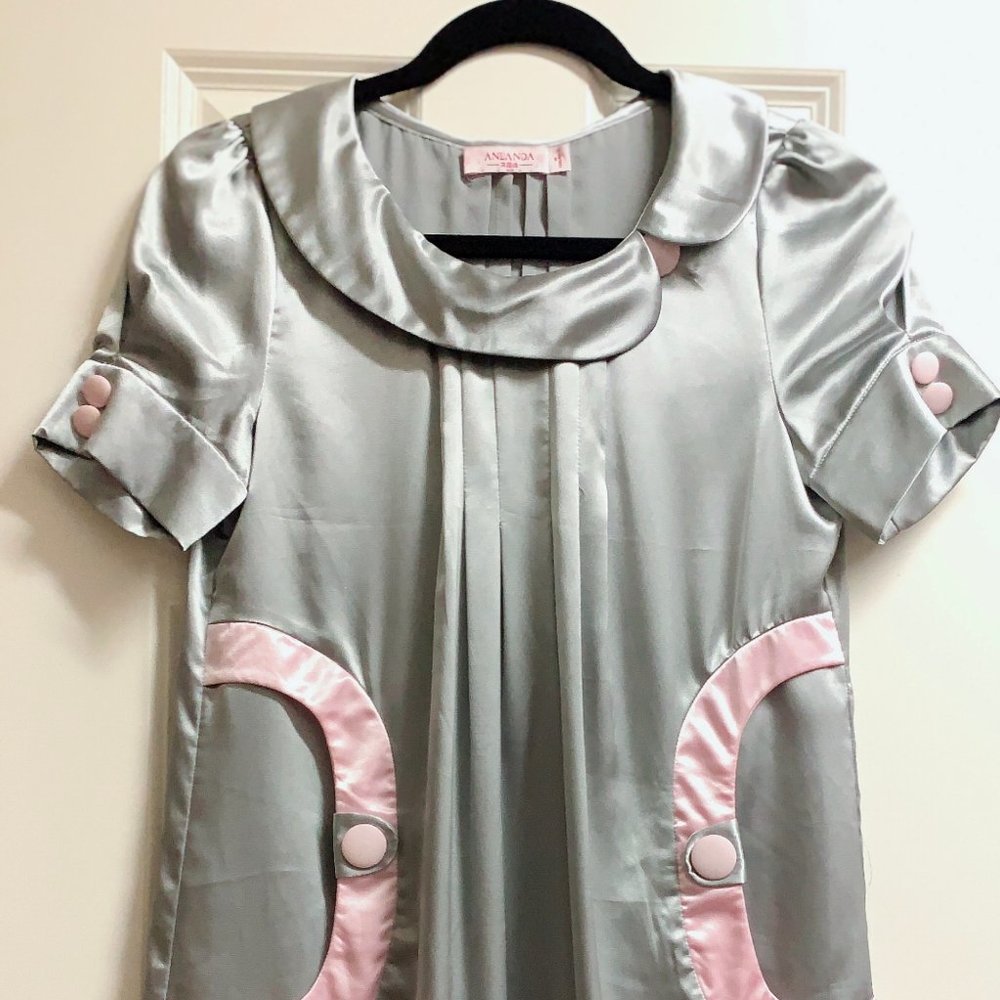 Gray baby pink tent Dress